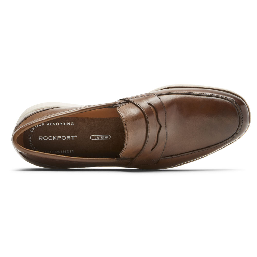 Rockport Mens Garett Penny - Loafers Brown - JZF952304